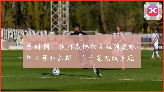 原创 阿昺张帅袁悦初五组团赢球，阿卡暴扫菲斯，小白菜完败丢冠